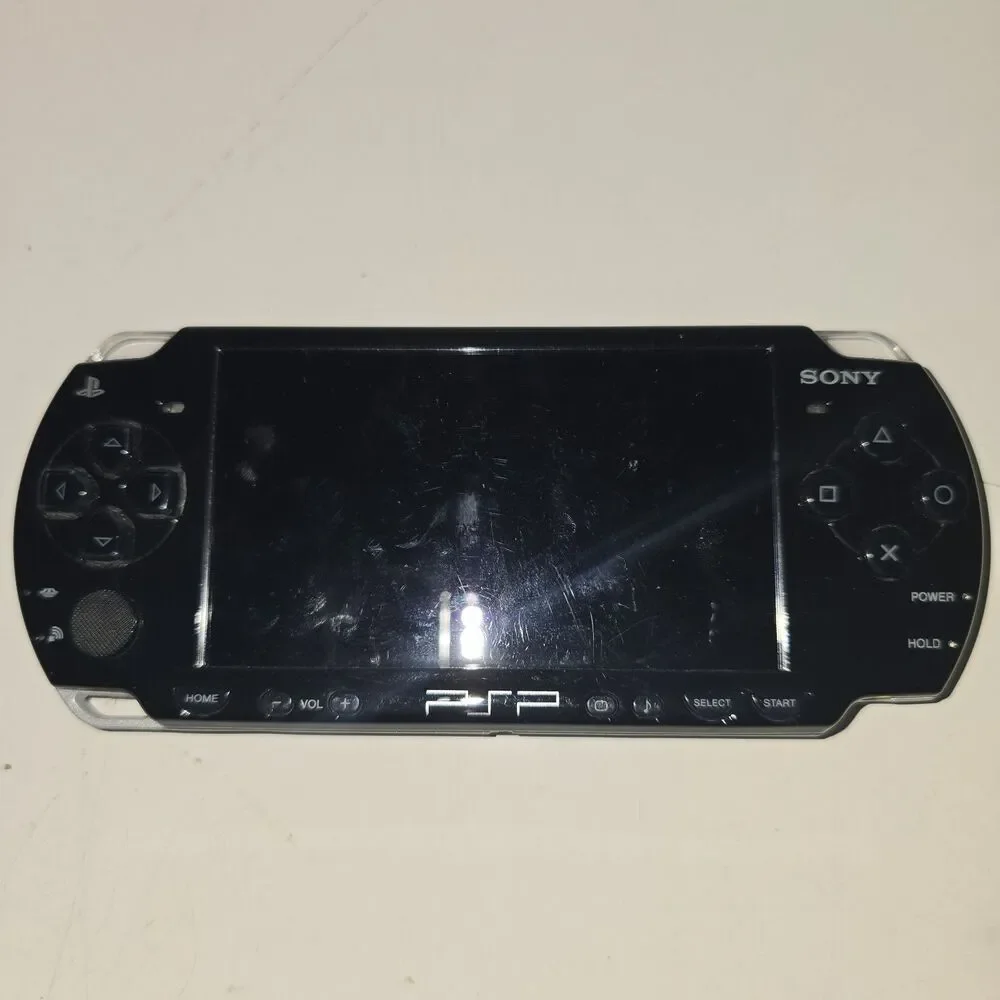Sony PSP 2001 Black Needs Battery And Cover  Game Case 1 Game No Power Cable